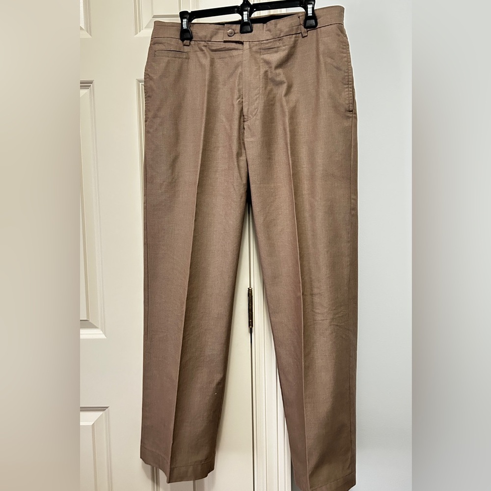 Austin Reed Classic Tan Flatfront Slacks